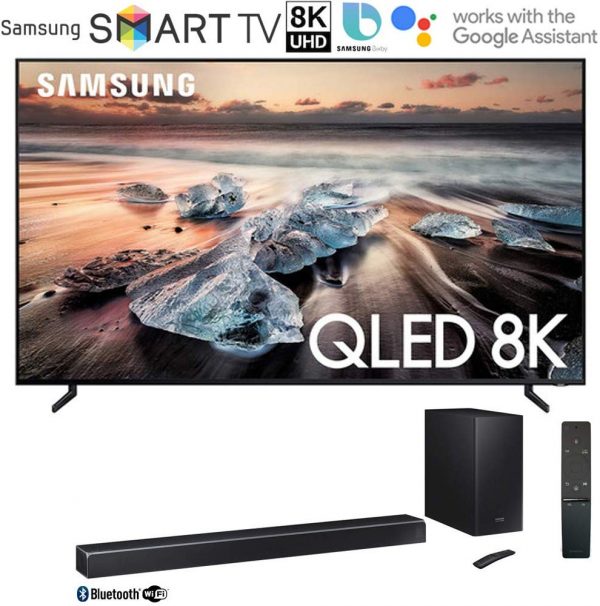 Samsung QN75Q90RA 75" Q90 QLED Smart 4K UHD TV (2019 Model) Bundle with HWQ90R 510W 7.1.4-Channel Soundbar w/Wireless Subwoofer