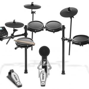 Alesis Drums Nitro Mesh Kit | Eight Piece All-Mesh Electronic Drum Kit With Super-Solid Aluminum Rack, 385 Sounds, 60 Play-Along Tracks, Connection Cables, Drum Sticks & Drum Key included
