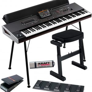 Korg Pa4X Oriental 76 Arranger Workstation with PaAS Speaker Bar, ST-SV1 Stand, EC5 Pedalboard, Expression Pedal, Bench and Flash Drive